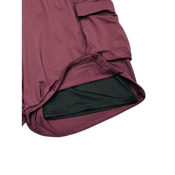 YoungLA MENS ATHLETIC WORKOUT GYM SHORTS LOGO BURGUNDY SZ M ATHLEISURE - Picture 4 of 6